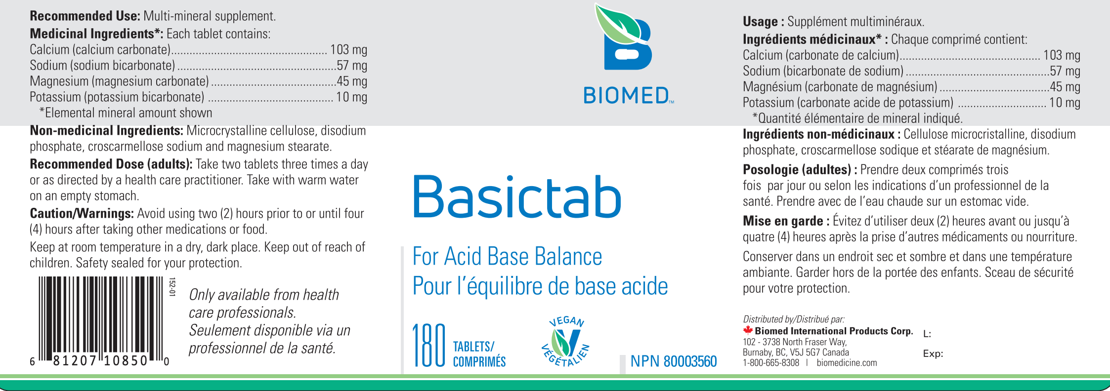 Basictab - 180 Tablets